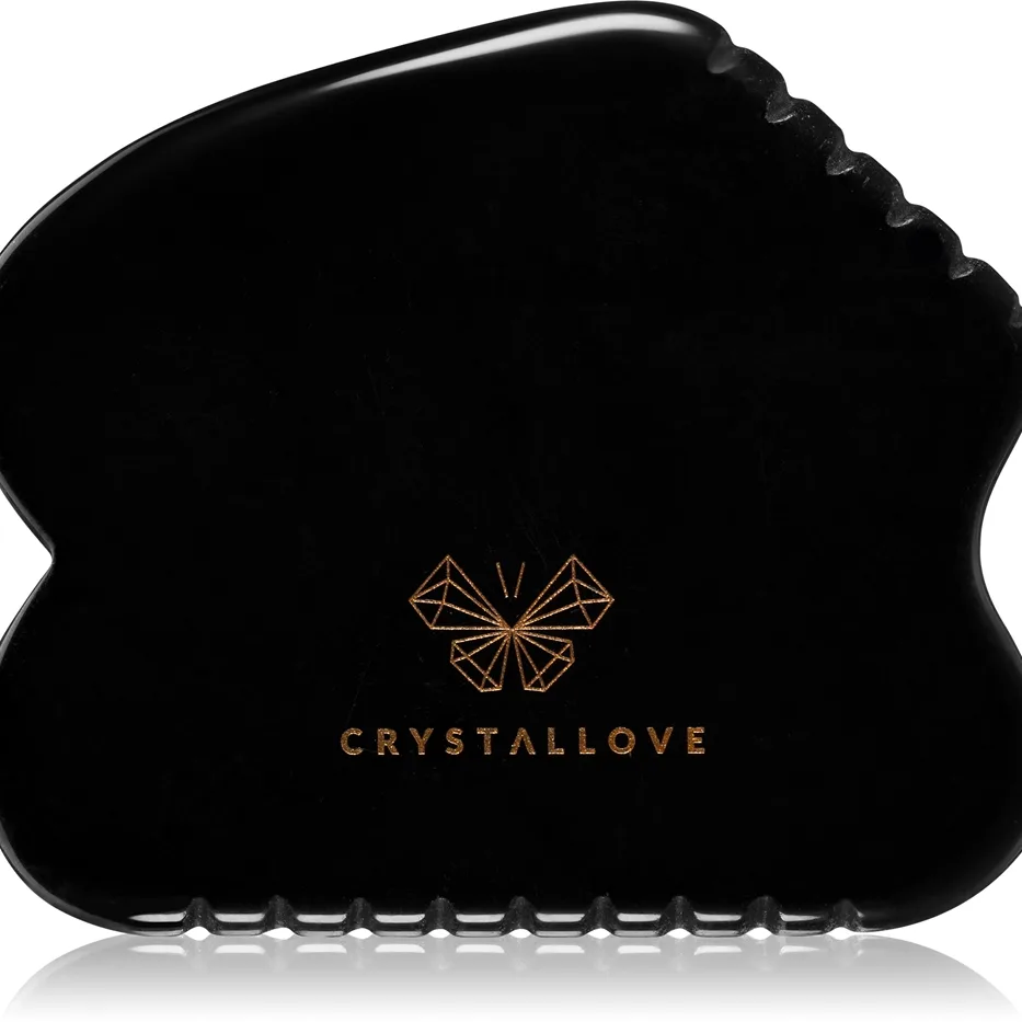 Crystallove Black Obsidian Contour Gua Sha hierontaväline 1 kpl