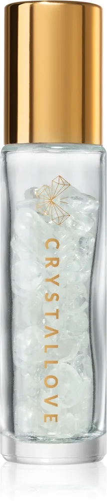 Crystallove Clear Quartz Oil Bottle kristalleja sisältävä roll-on täytettävä 10 ml