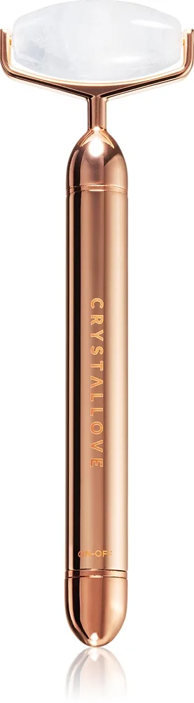 Crystallove Clear Quartz Vibrating Roller hierontaväline kasvoille 1 kpl