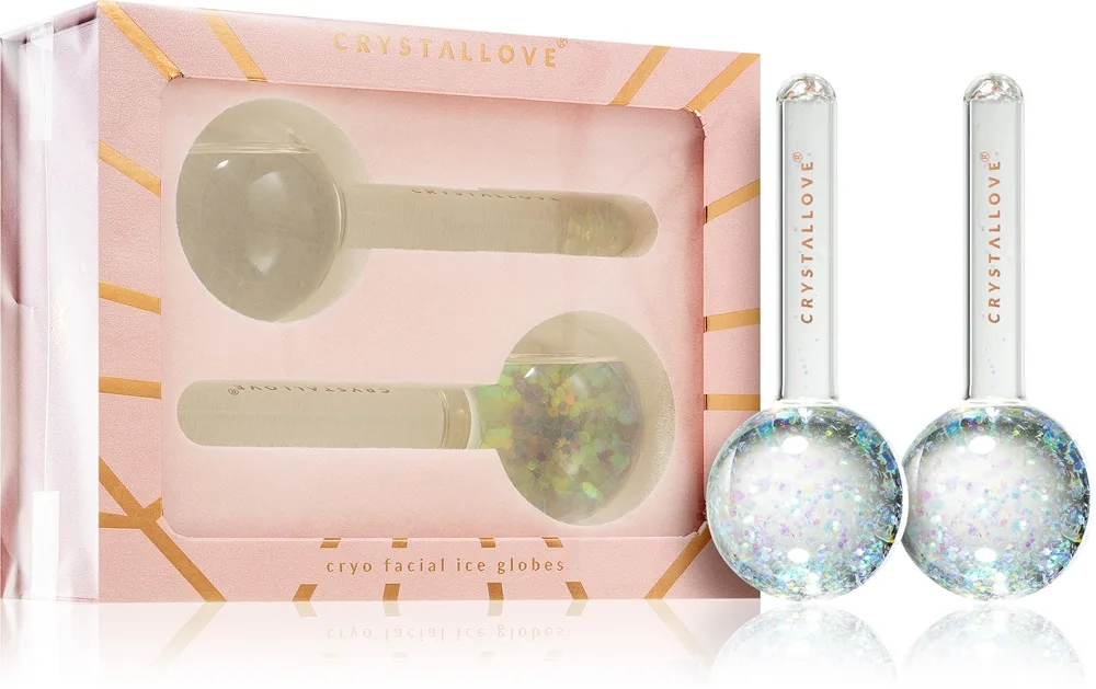 Crystallove Cryo Cryolift Ice Globes Crystal massagehjälpmedel för ansikte 2 st.