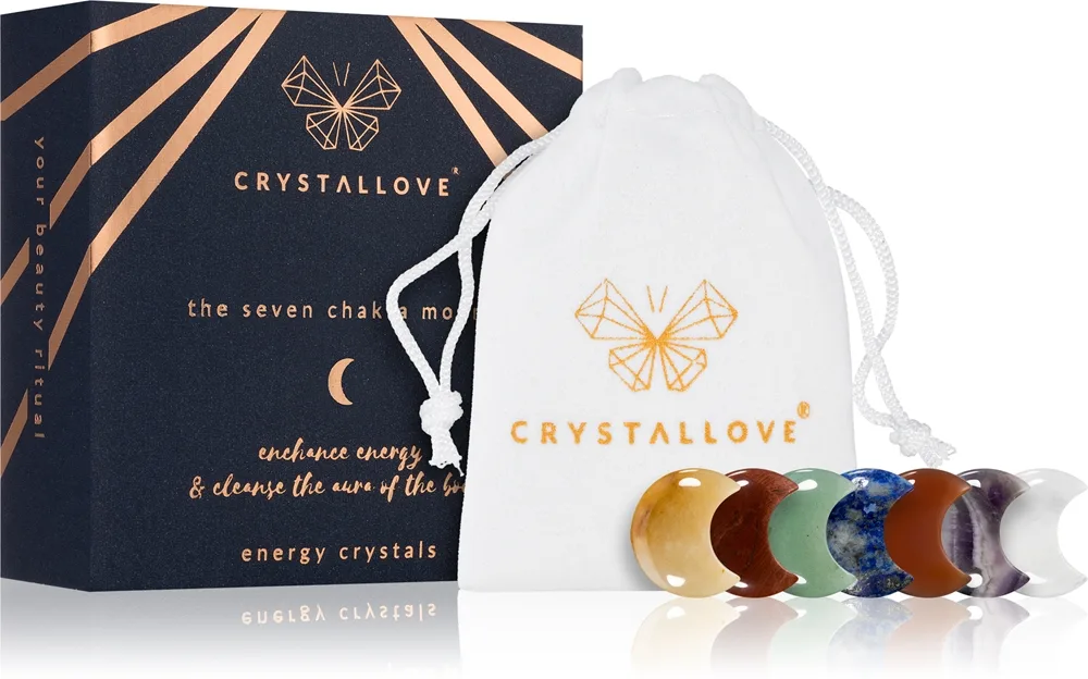 Crystallove Energy Crystals The Seven Chakra Moons Massageværktøj 7 stk.
