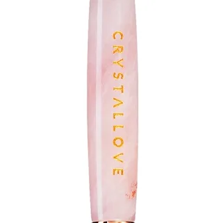Crystallove Rose Quartz 3D Teeth Roller Massagerulle til ansigt 1 stk.