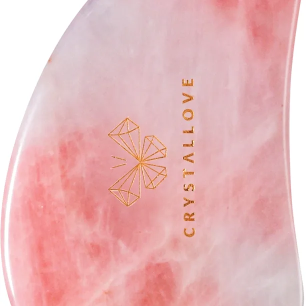 Crystallove Rose Quartz Gua Sha massagehjälpmedel 1 st.