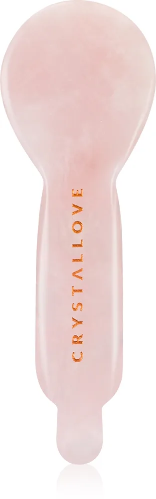 Crystallove Rose Quartz Spoon Eye Gua Sha massageredskab til øjenområdet 1 stk.