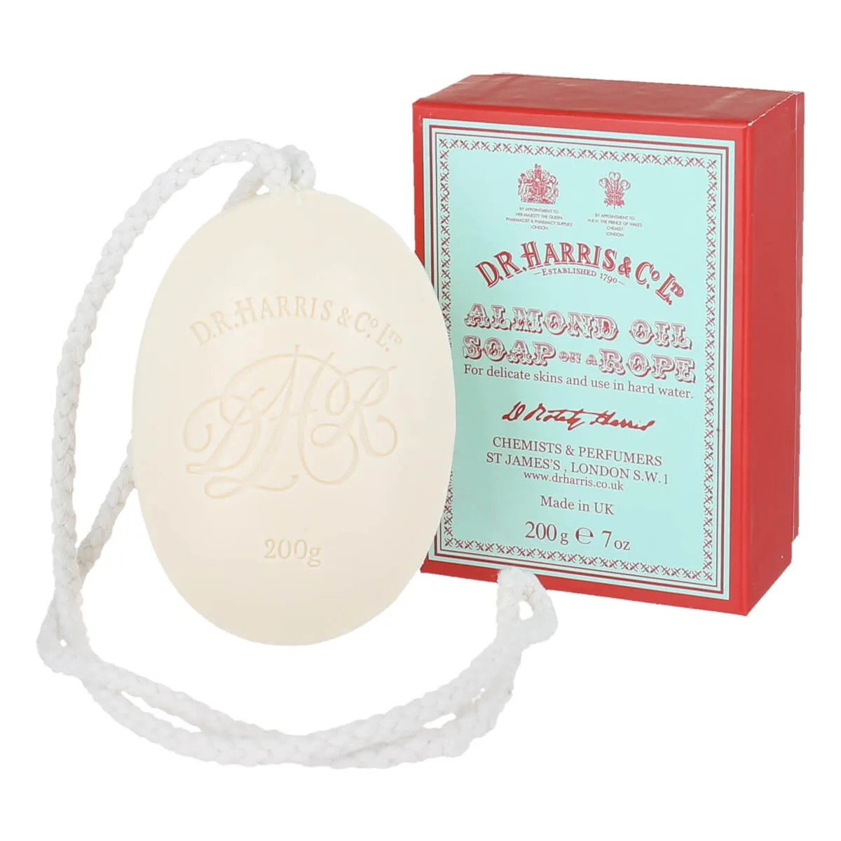D.R. Harris & Co. Ltd Almond Oil Badesæbe på snor, 200 g.