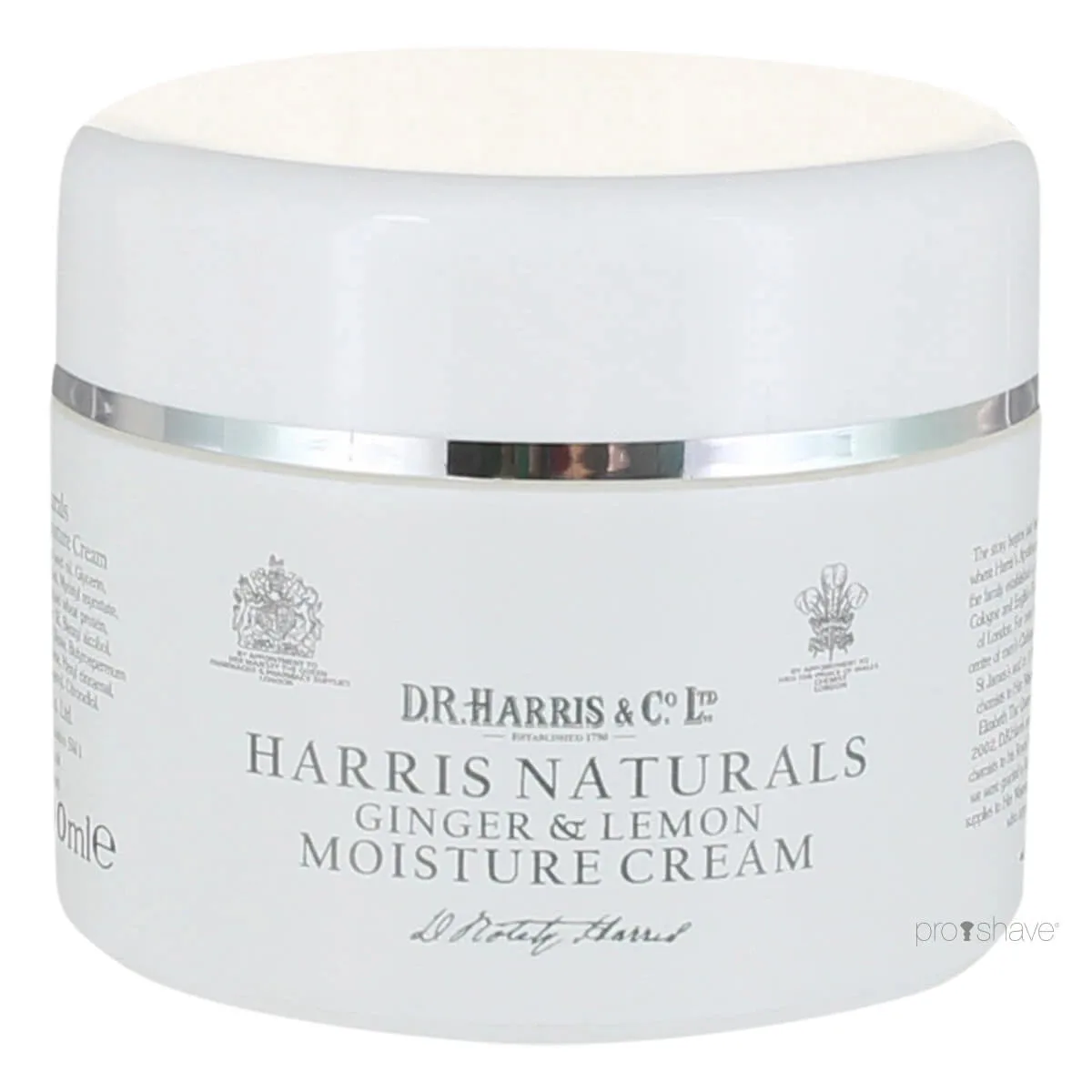 D.R. Harris & Co. Ltd Naturals Moisture Cream, Ginger & Lemon, 100 ml.