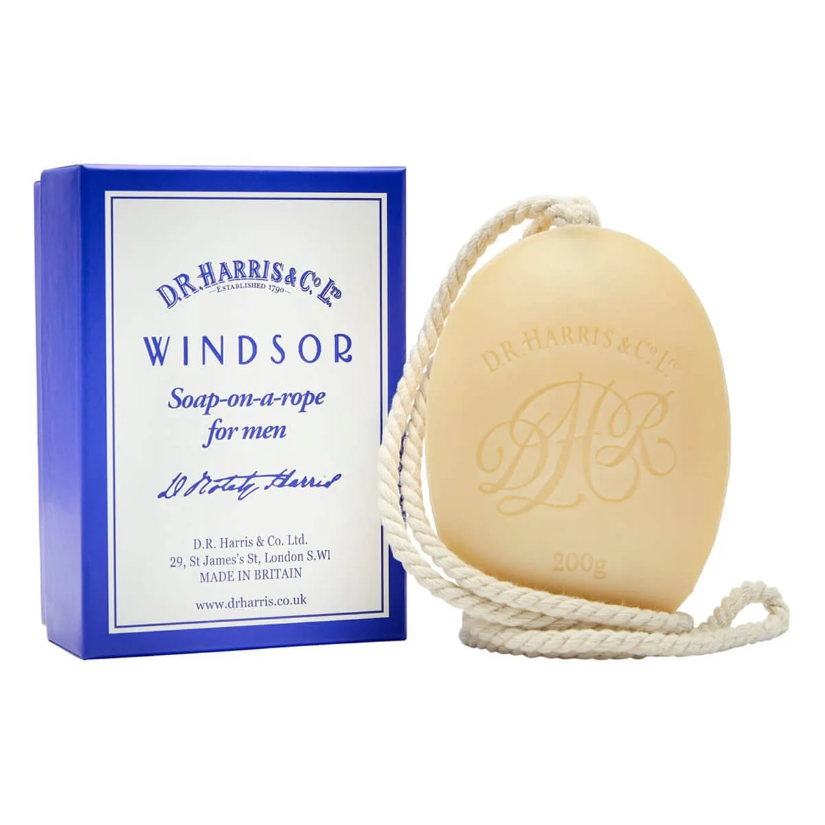 D.R. Harris & Co. Ltd Windsor Badesæbe på snor, 200 g.