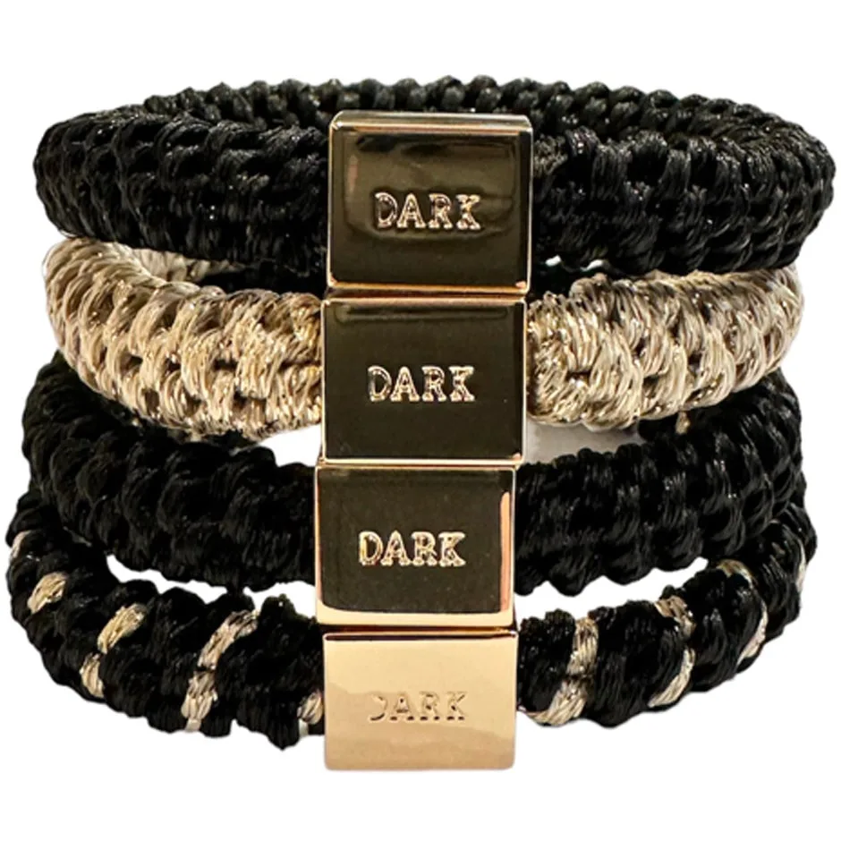 Dark 2 Pk Velvet Hair Tie Sand - 1 pcs