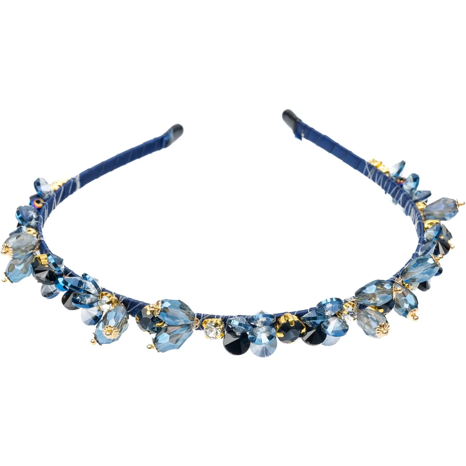 Dark Crystal Hair Band Navy Blue - 1 pcs
