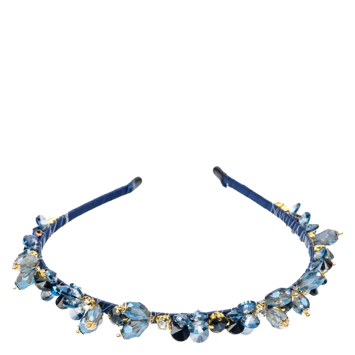 DARK Crystal Hair Band Navy Blue