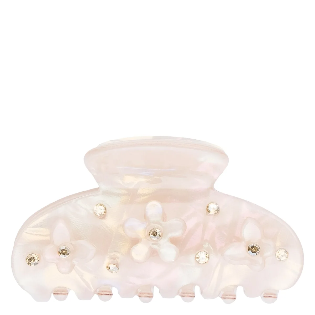 DARK Flower & Butterfly Hair Claw Small Sand