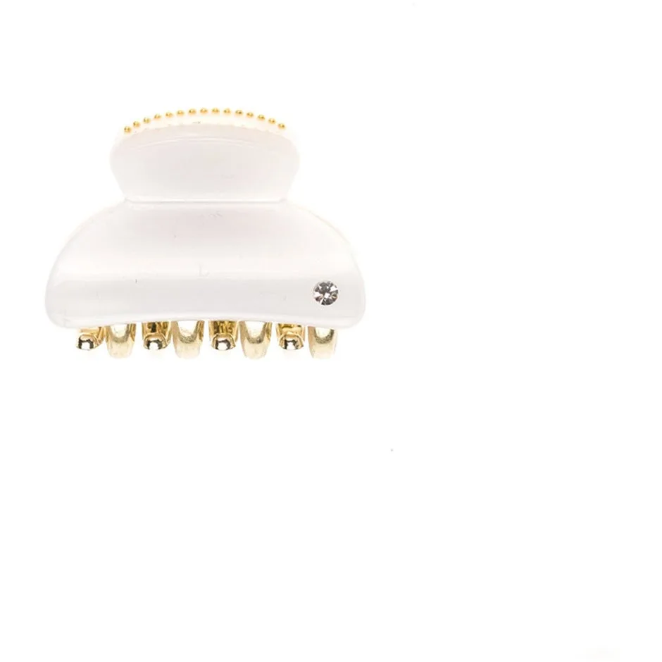 Dark Hair Claw Small White - 1 pcs
