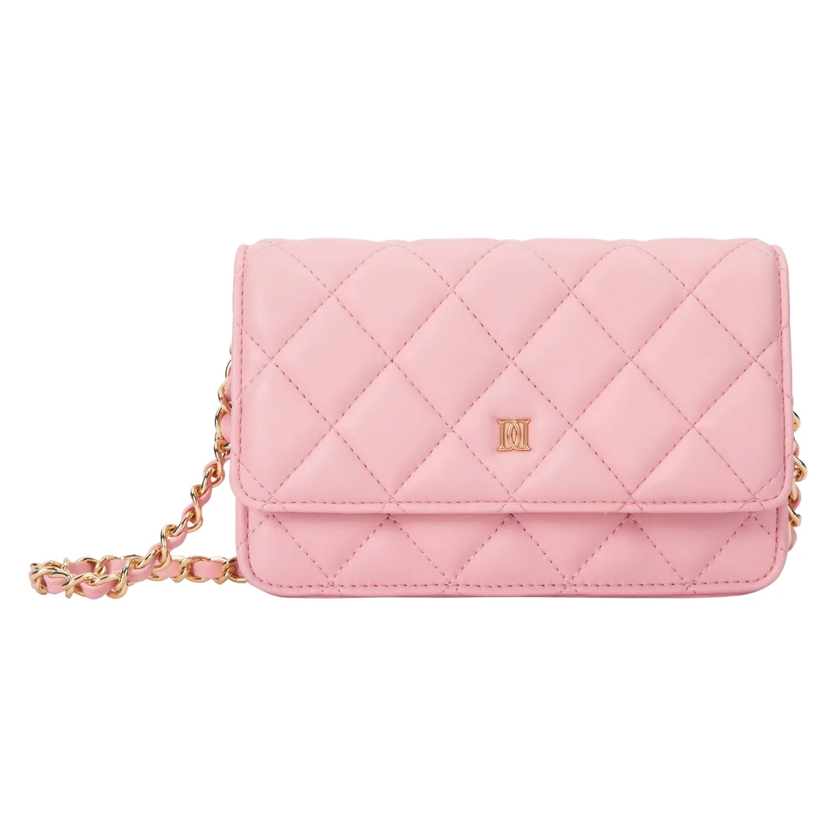 DARK Leather Quilted Mini Bag Pale Rose 1 kpl