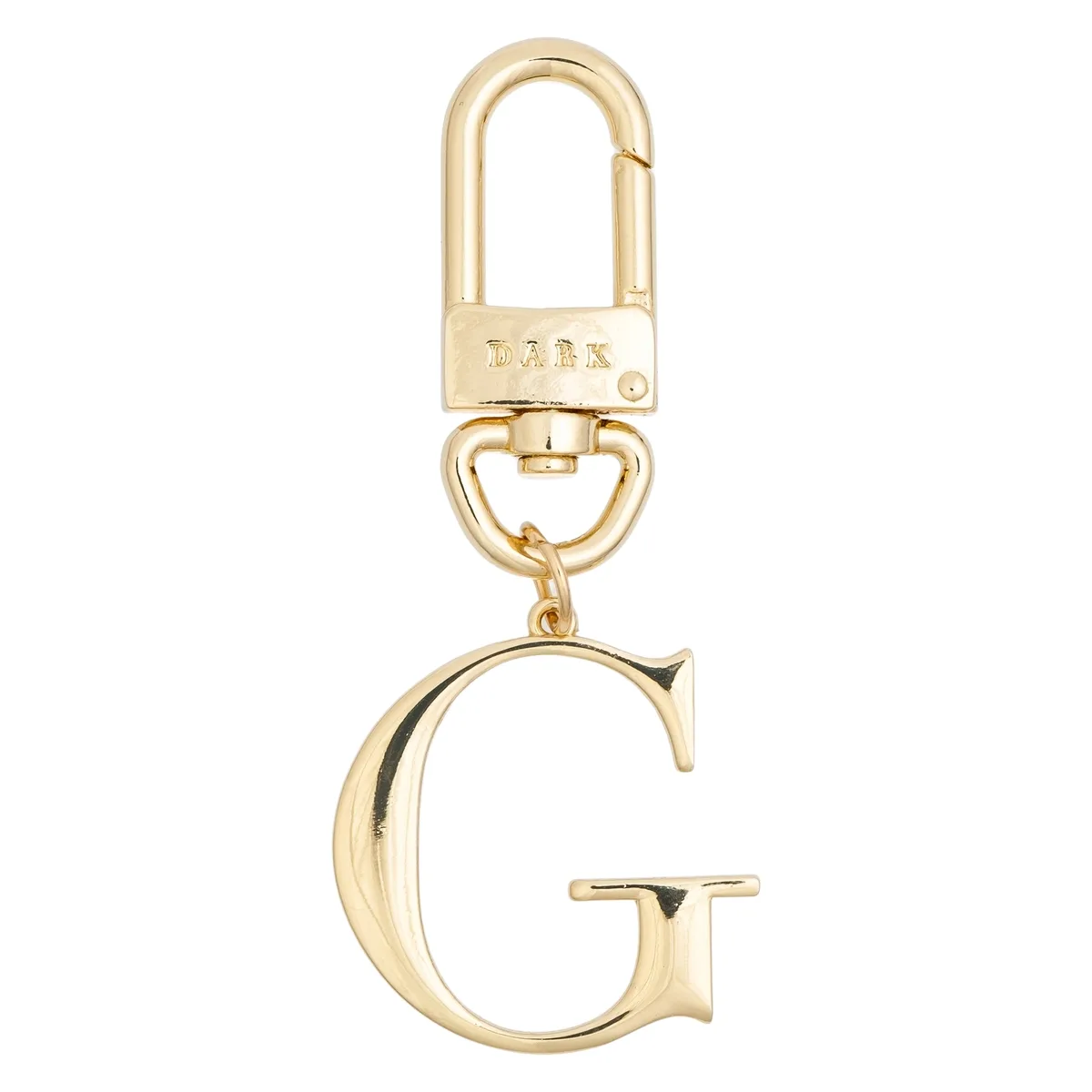 DARK Metal Letter Bag Charm Letter G Gold