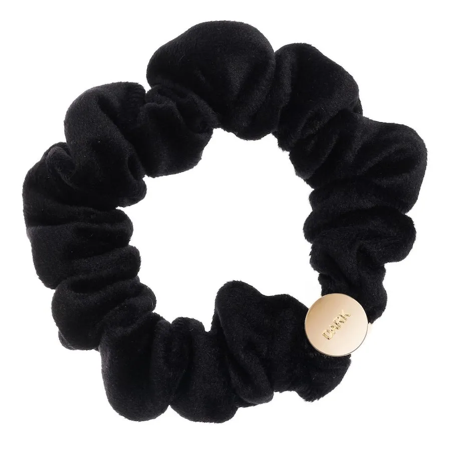 Dark Mini Velvet Scrunchie Hair Braid Black - 1 pcs