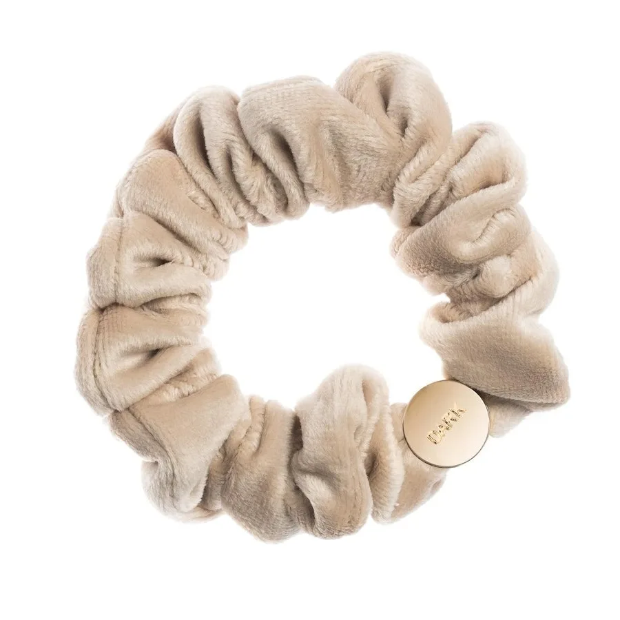 Dark Mini Velvet Scrunchie Hair Braid Sand - 1 pcs