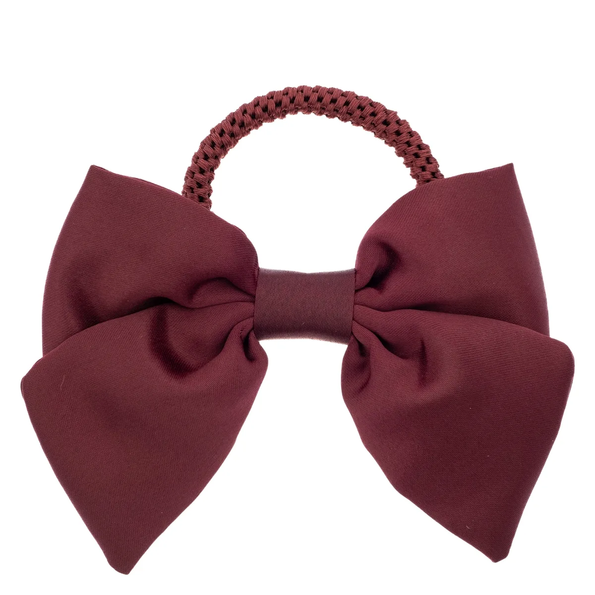 DARK Satin Bow Hair Tie Off White