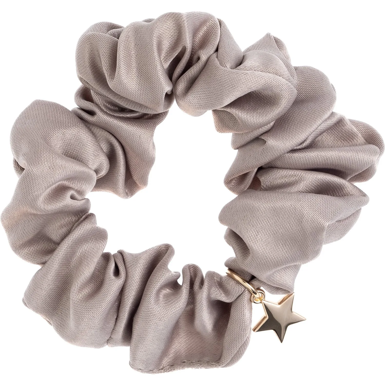 Dark Satin Scrunchie Taupe - 1 pcs