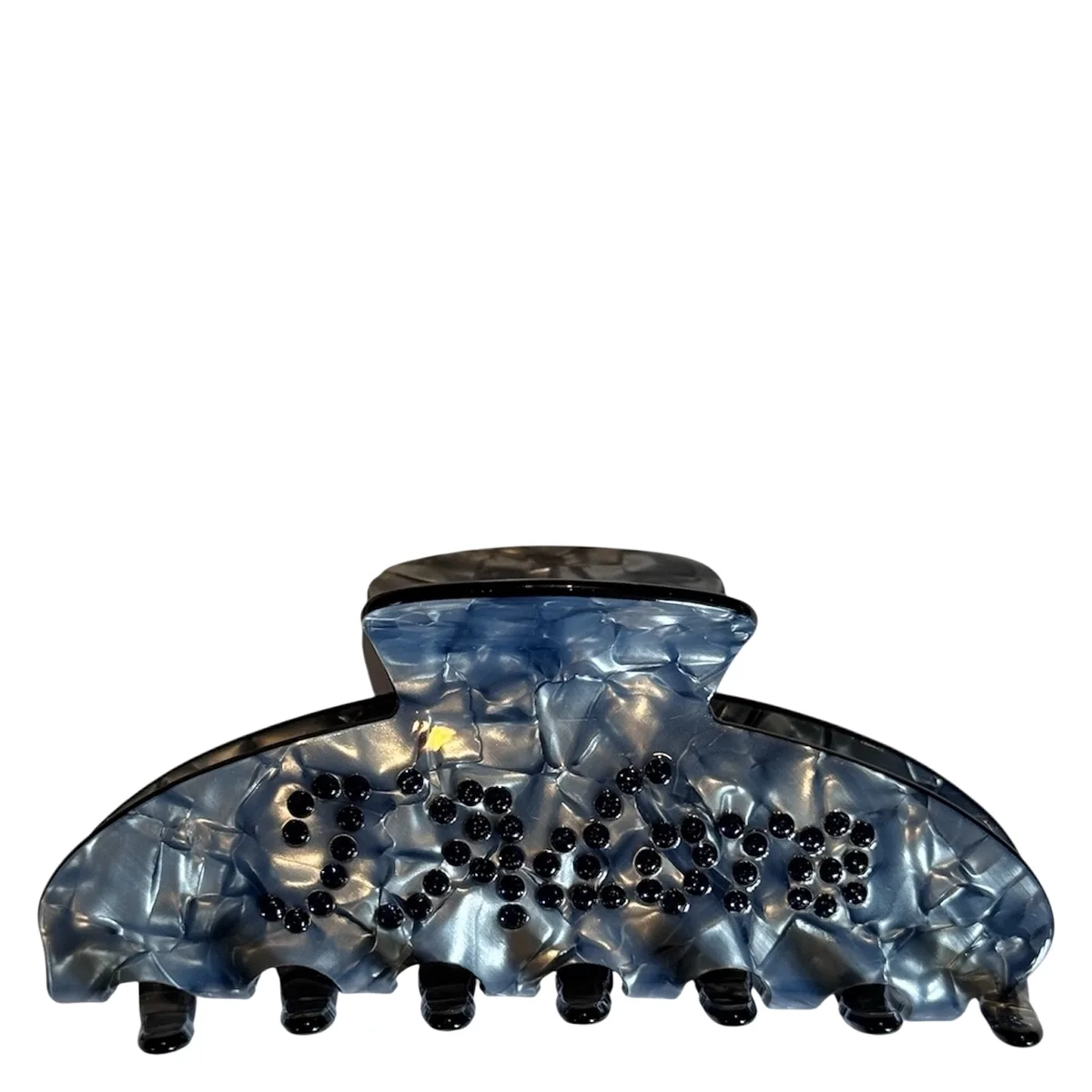 DARK Text Hair Claw ""J'Adore"" Grisalle Blue