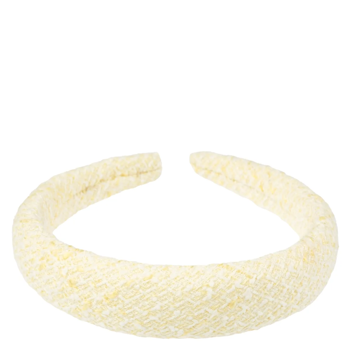 DARK Tweed Hair Band Broad Pale Yellow