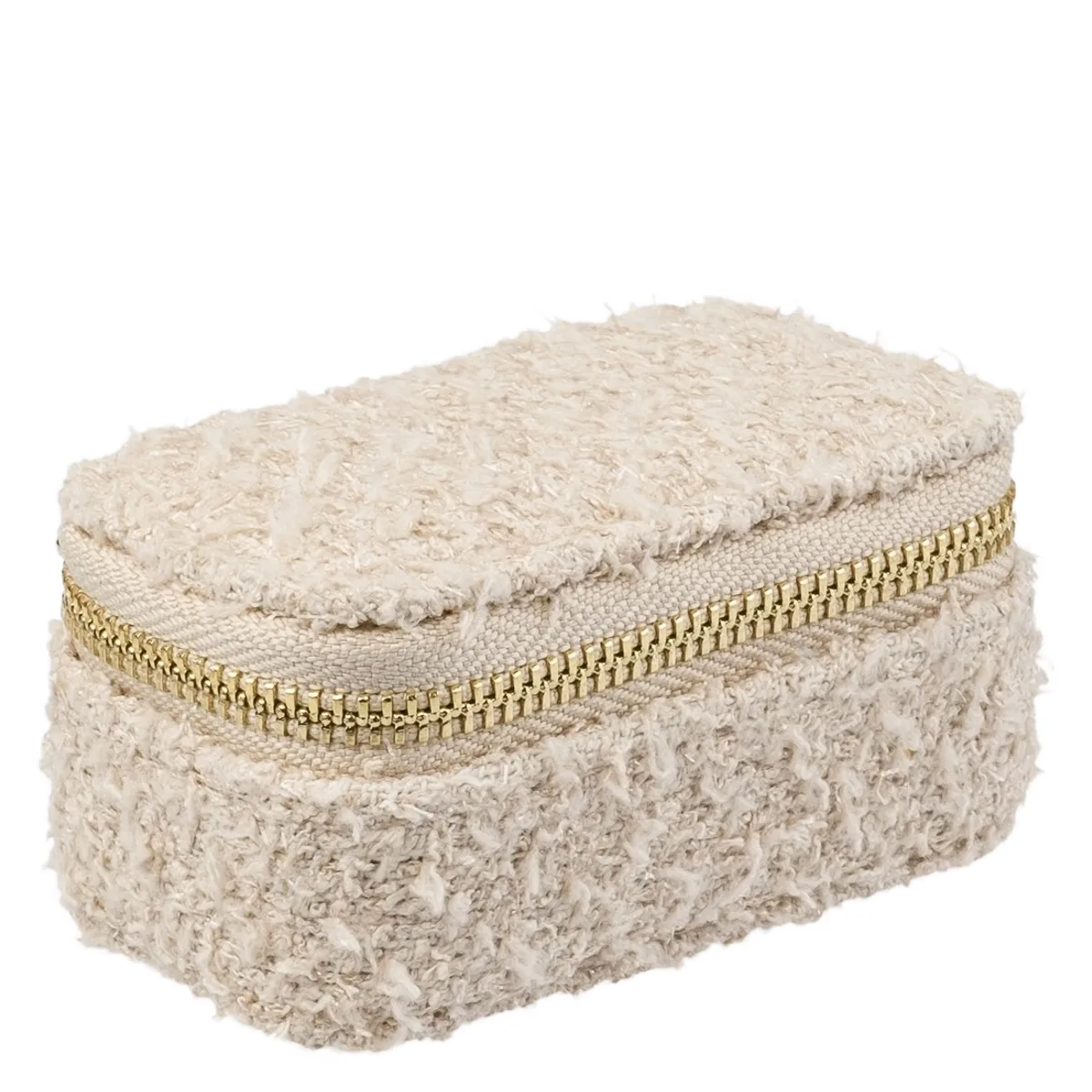 Tweed Jewellery Box Micro Warm Taupe