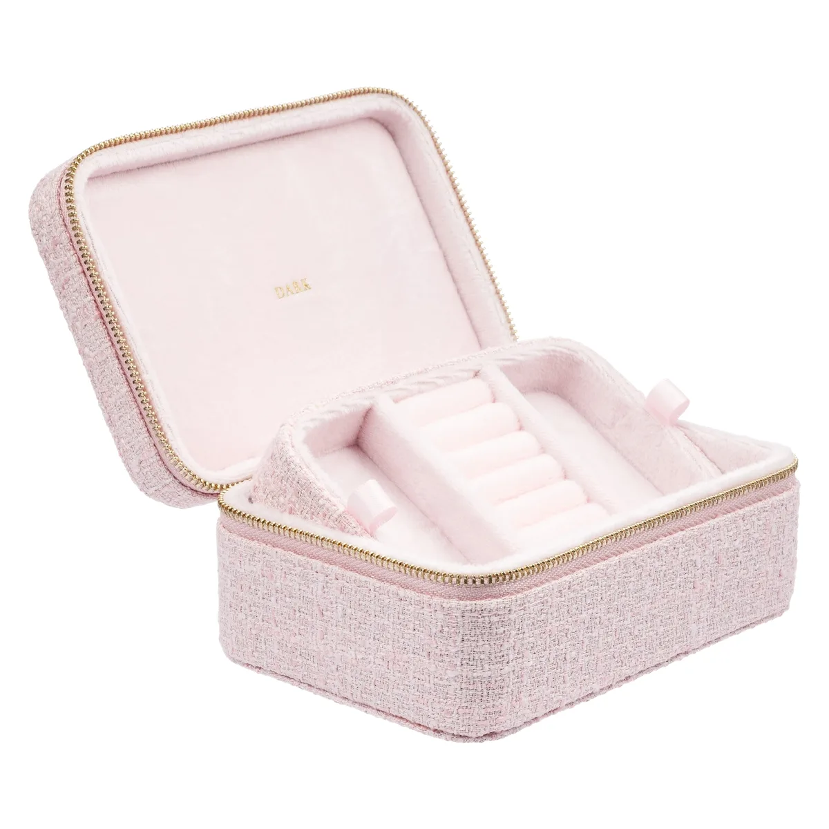 DARK Tweed Jewellery Box Warm Taupe