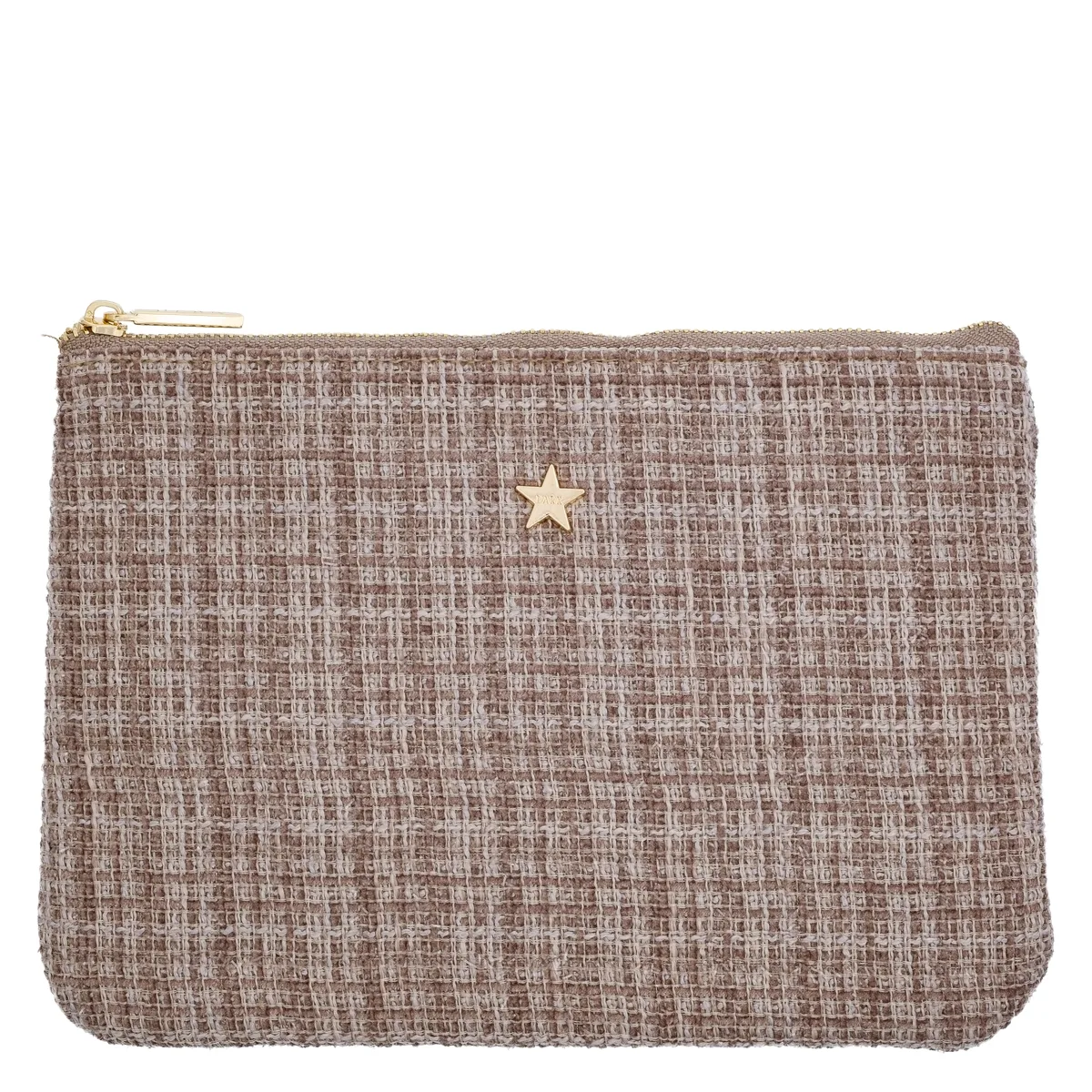 DARK Tweed Small Pouch Warm Taupe