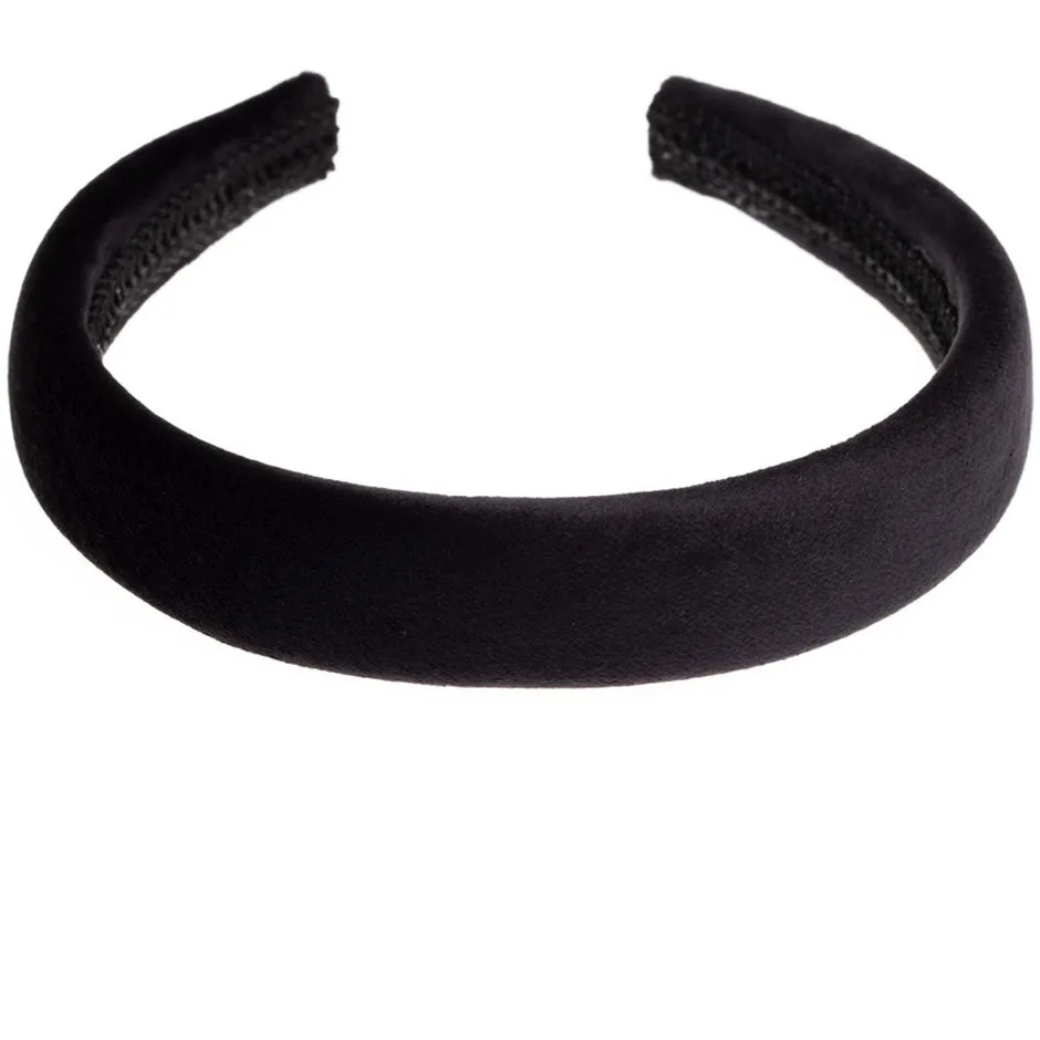 Dark Velvet Hair Band Broad Black - 1 pcs