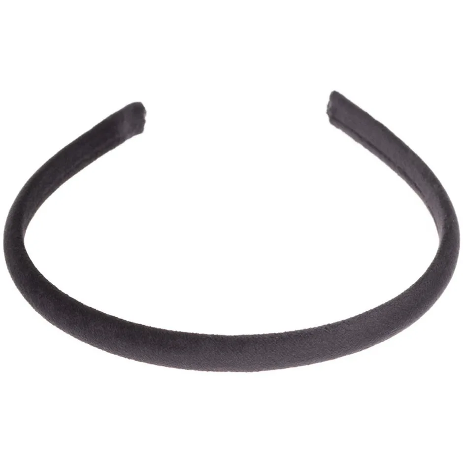 Dark Velvet Hair Band Thin Black - 1 pcs