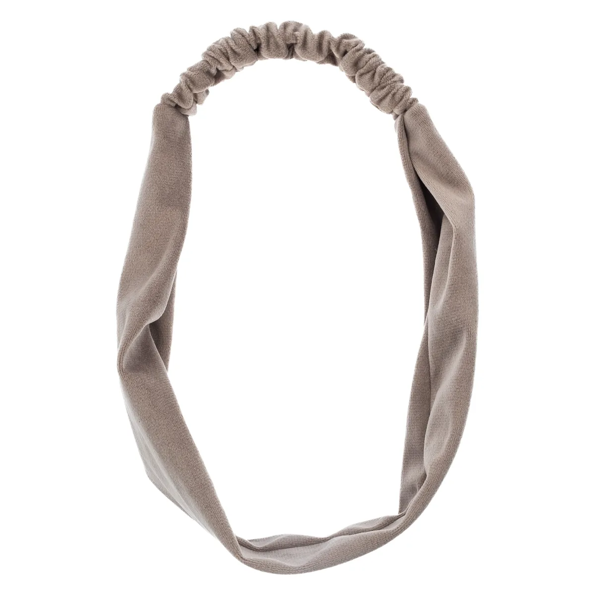 DARK Velvet Headband Taupe