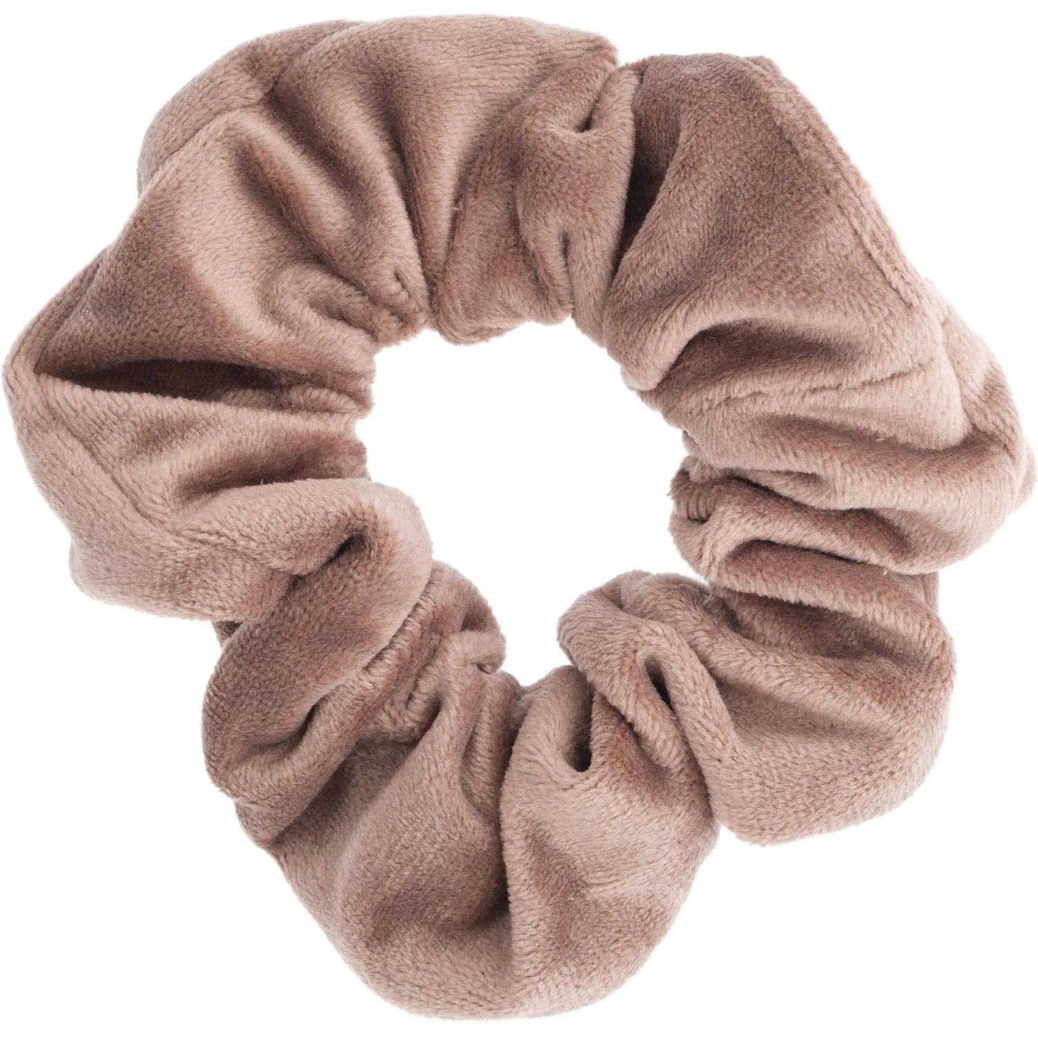 Dark Velvet Scrunchie Warm Taupe - 1 pcs
