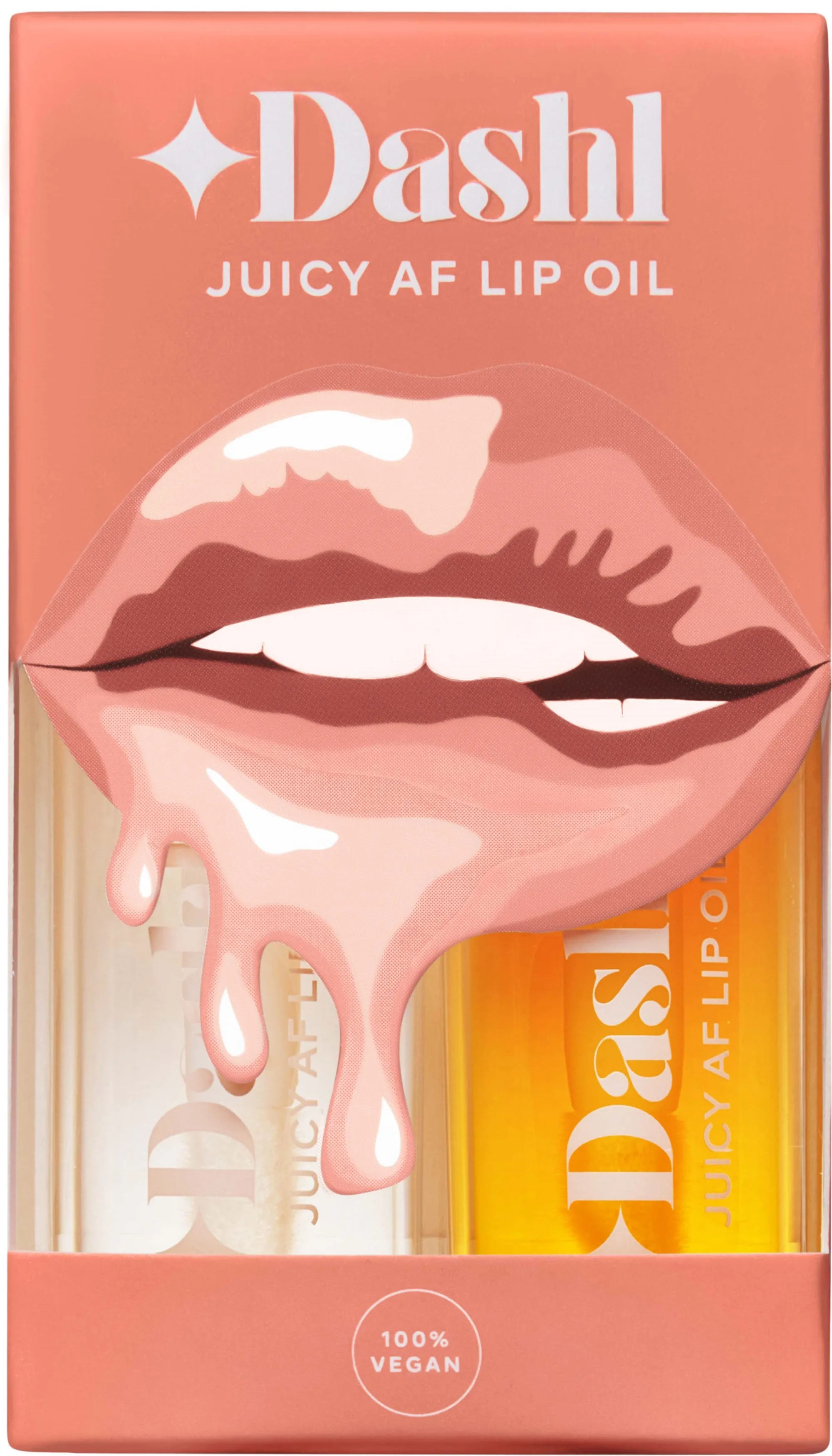 Dashl Juicy AF Lip Oil - 2-Pack Look Good Naked & Melted Sugar