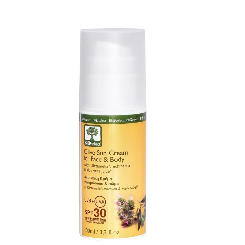 DATOVARER BEDST FØR 3/2026 - BIOselect® - Olive Sun cream for face & body SPF 30