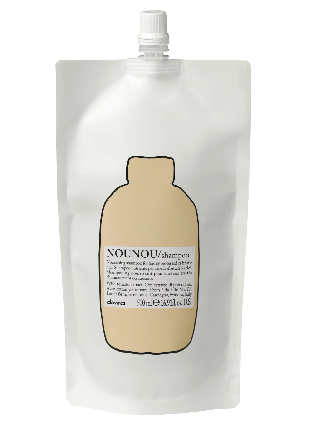 Davines Nounou Shampoo Refill Pouch 500 ml