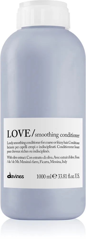 Davines Essential Haircare LOVE Smoothing Conditioner silottava hoitoaine kurittomille ja pörröisille hiuksille 1000 ml