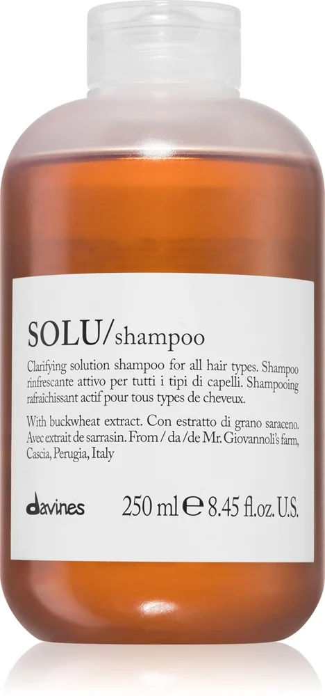 Davines Essential Haircare SOLU Shampoo Djupt ren- och klargörande schampo med en uppfriskande effekt 75 ml