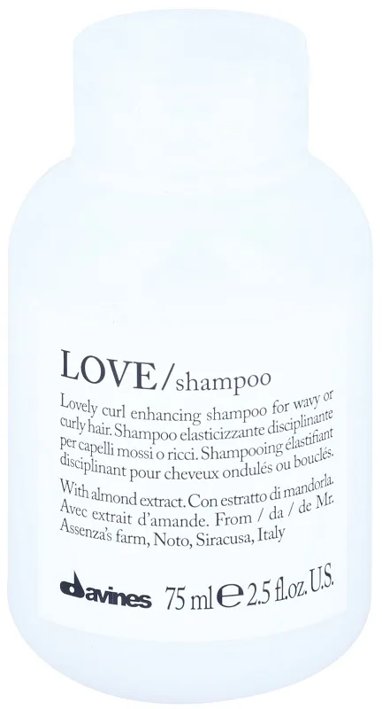Davines Love Almond shampoo aaltoileville hiuksille 75 ml