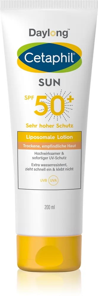 Daylong Cetaphil SUN Liposomal Lotion Mjölk för solbränna för känslig hud SPF 50+ 200 ml