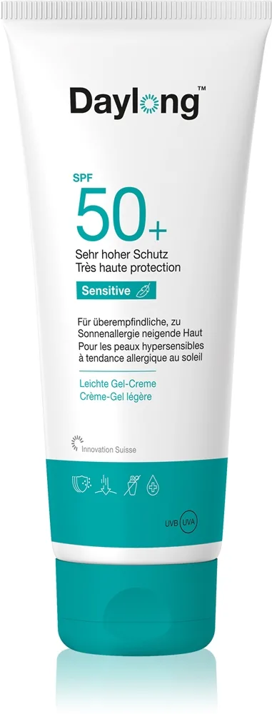 Daylong Cetaphil SUN Sensitive Gel-Creme Lätt skyddsgel-kräm för känslig hud SPF 50+ 200 ml