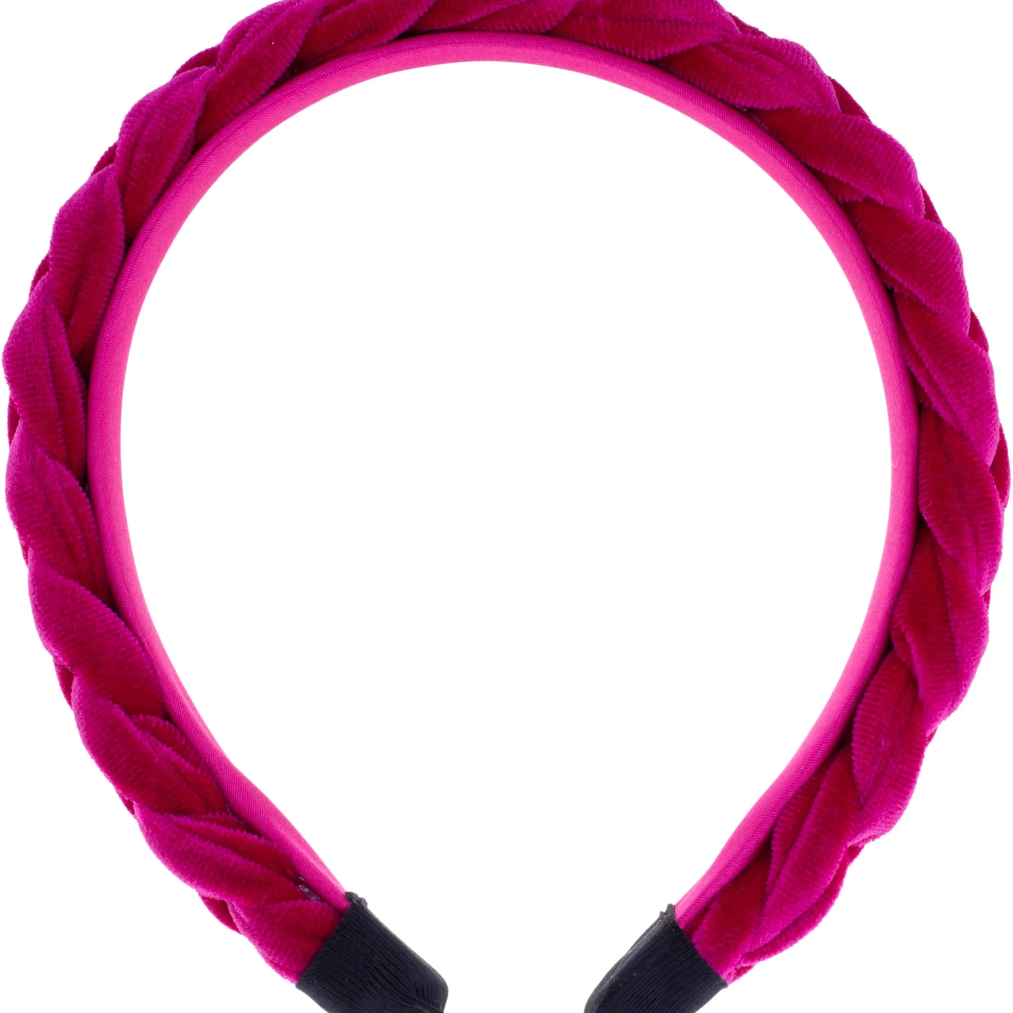 Dazzling Braided Head Band Fuxia
