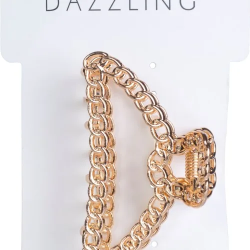Dazzling Colored Hair Clip Gold