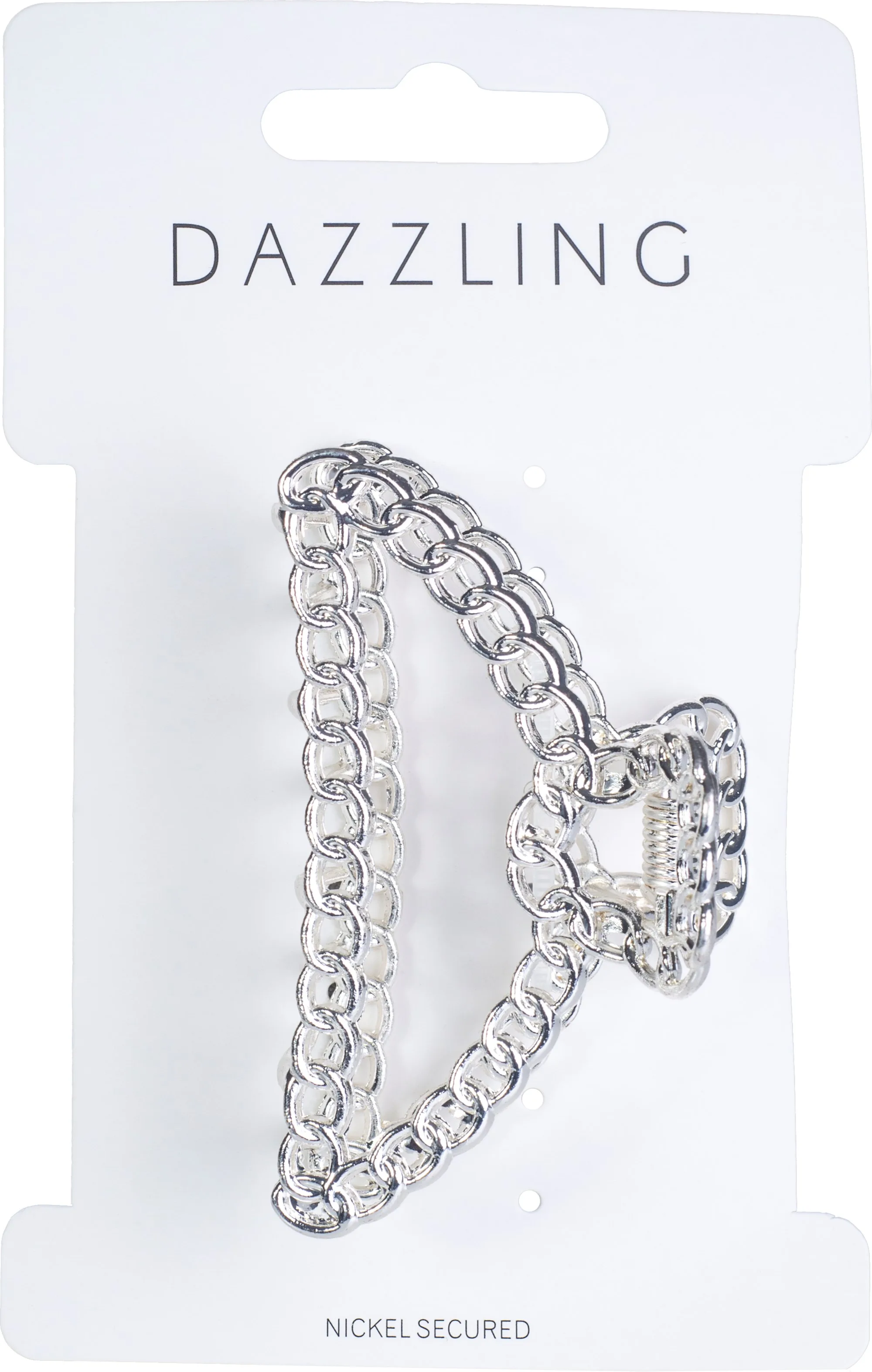 Dazzling Colored Hair Clip Silver