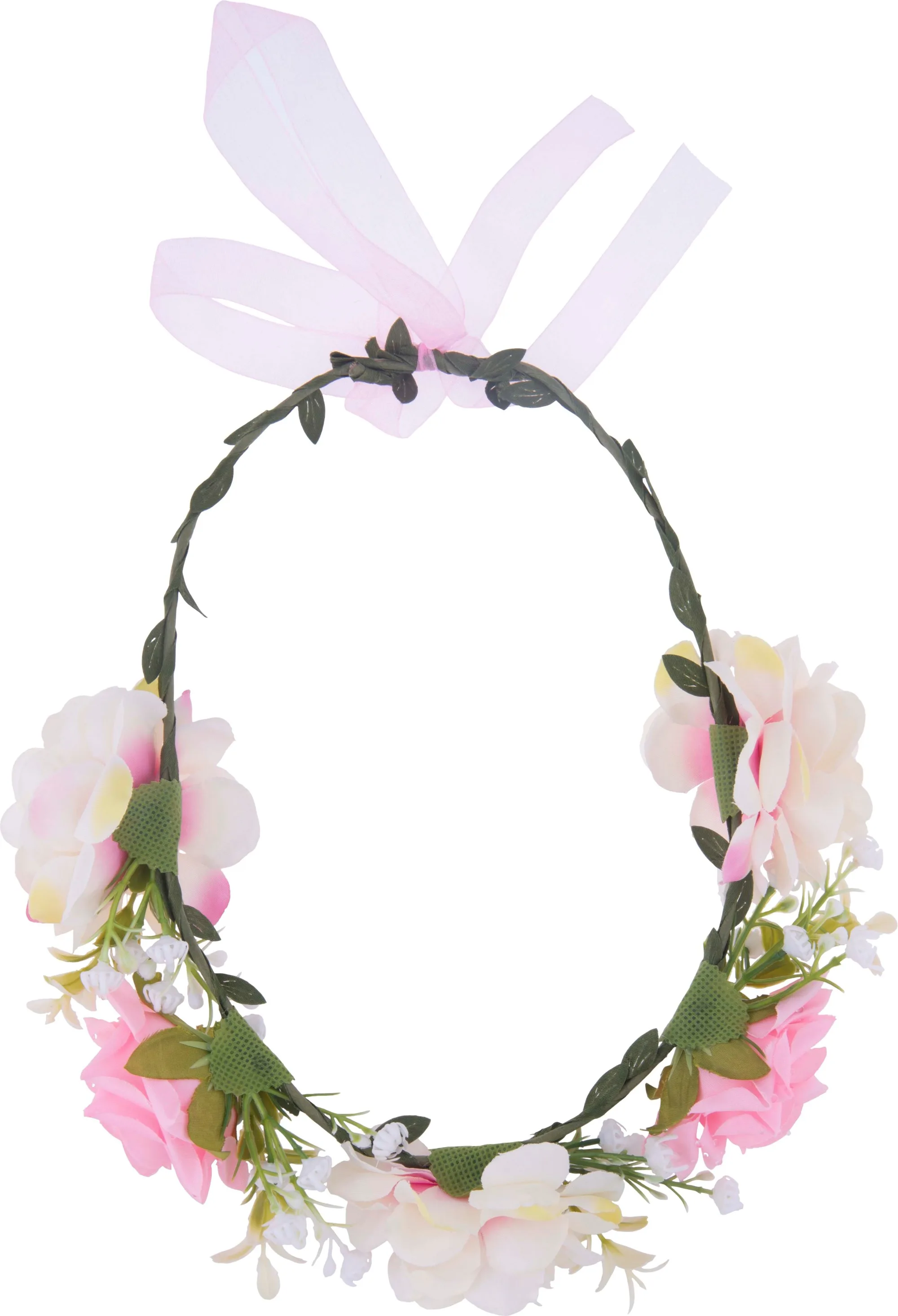 Dazzling Flower Head Band Pink And White Flowers