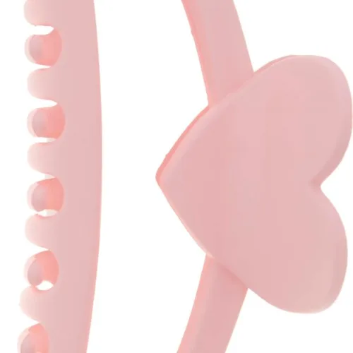 Dazzling Hair Clip Heart 13 cm Light Pink