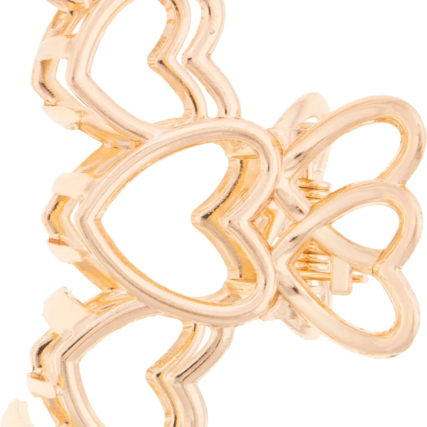 Dazzling Hair Clip Metal Heart Valentine 8 cm