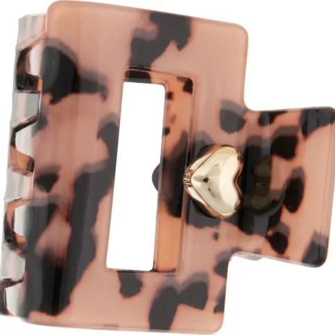 Dazzling Hair Clip Mini 5 cm Beige/Brown