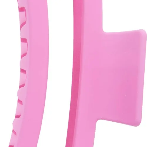 Dazzling Hair Clip Square 8,5 cm Pink Rubber Feel