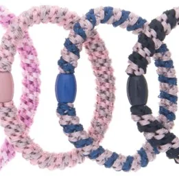Dazzling Hair Ties 4-Pack Woven Multi Colored