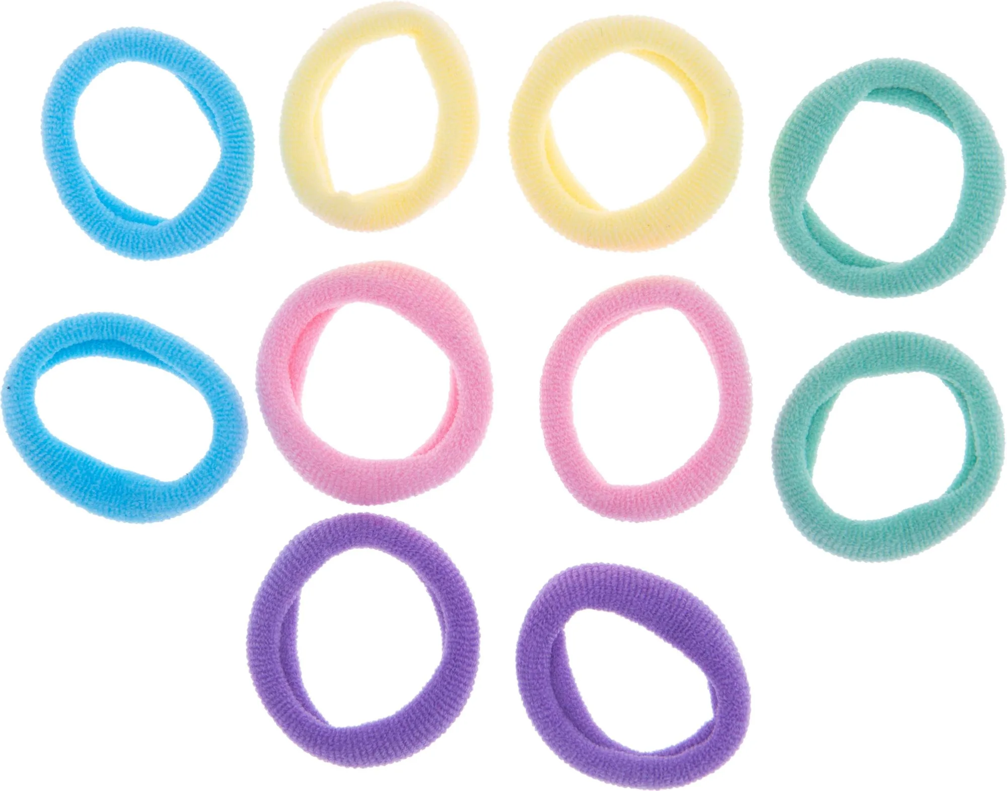 Dazzling Hair Ties Mini Soft 10-Pack Multi Pastels