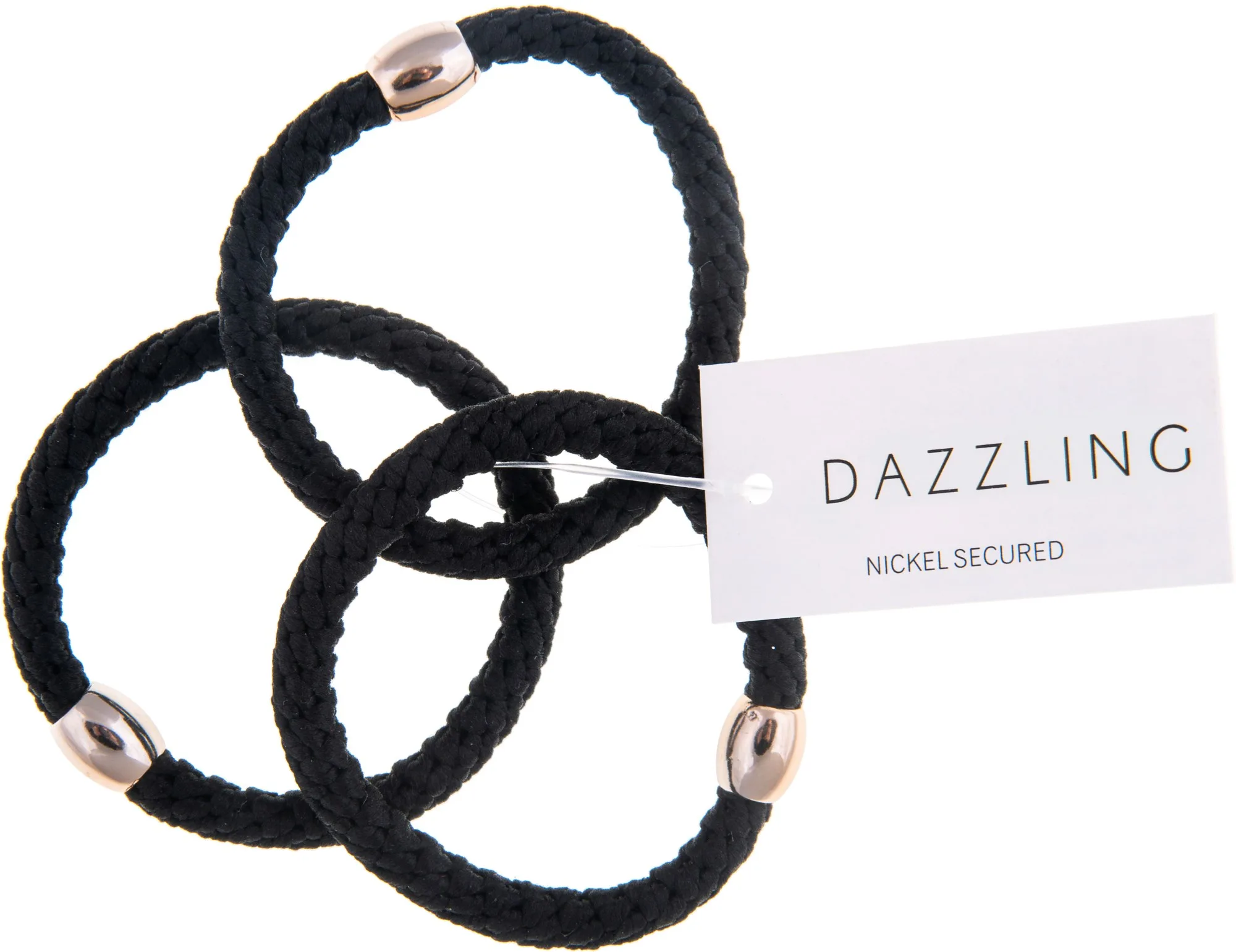 Dazzling Hårsnodd 3-pack svart